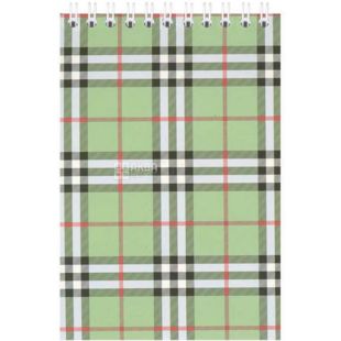 Buromax, 48 аркушів, Блокнот на пружині зверху, клітинка, А6, в асортименті