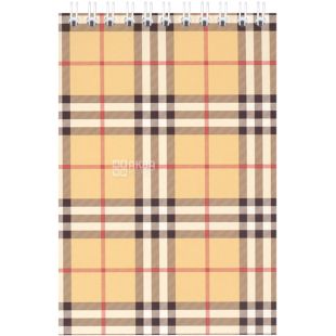 Buromax, 48 аркушів, Блокнот на пружині зверху, клітинка, А6, в асортименті