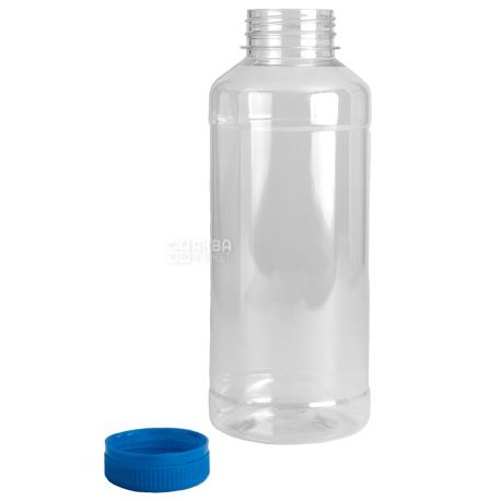 Bottle, 0.5 L, PET, with cap, wide neck, clear