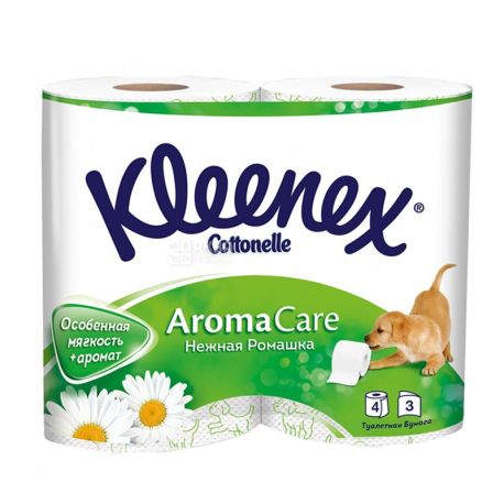Kleenex Aroma Care, 4 рул., Туалетная бумага Клинекс Арома Кеа, 3-х слойная