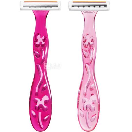 BIC, Miss Soleil Color Collection, 4 Pcs, Shaving Machine, Disposable