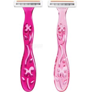 BIC, Miss Soleil Colour Collection, 4 шт., Станок для бритья, одноразовый, женский