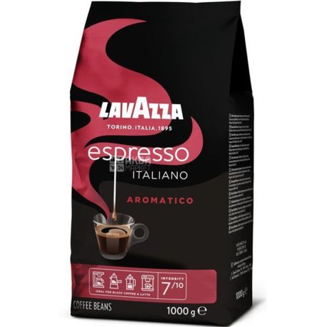 Lavazza, Espresso Italiano Aromatico, 1 кг, Кофе Лавацца средней обжарки, в зернах