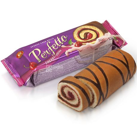 ХБФ, Perfetto, 130 г, Рулет вишня и какао