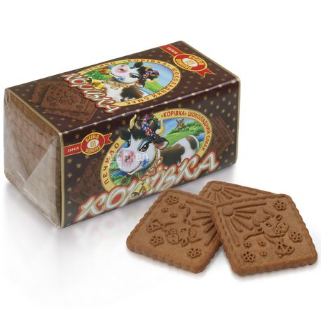 ХБФ, 180 г, Печенье Коровка, шоколадное