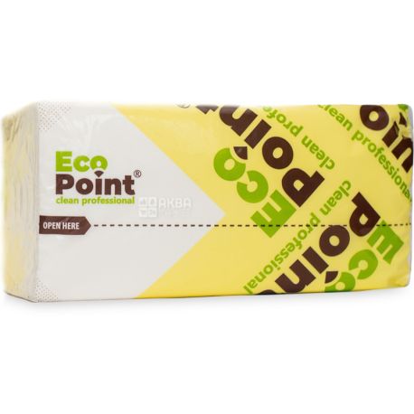Mirus, Eco point, 160 листов, Бумажные полотенца Мирус, 2-х слойные, V-сложения, белые, 21х20 см