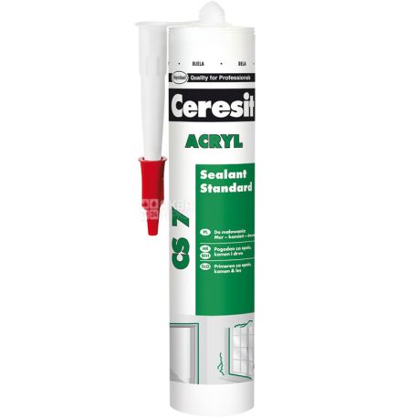 Ceresit, Acryl CS 7, 280 мл, Герметик акриловий, білий