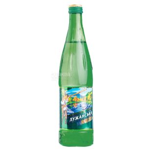 Лужанская, 0,5 л, Вода минеральная газированная, стекло