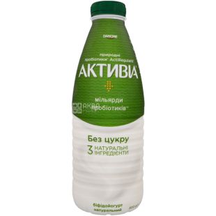 Activia, 800 г, Бифидойогурт питьевой, натуральный, 1,5%, без сахара