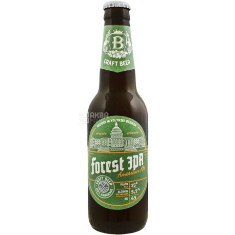 Volinsky Brovar, Forest Ipa, 0.35 L, Light beer, unfiltered, craft, glass