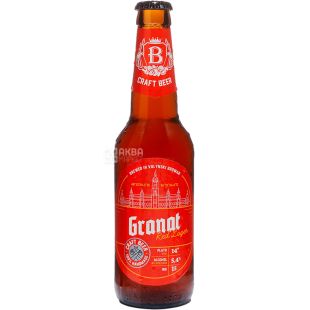 Волинський Бровар, Granat, 0,35 л, Пиво полутемное, нефильтрованное, крафтовое, стекло