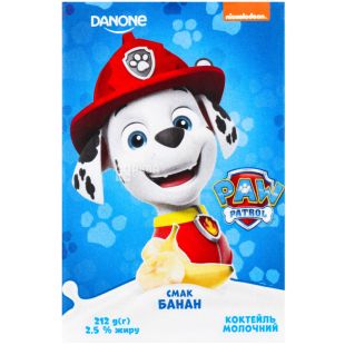 Danone, 212 г, Коктейль молочный Данон, с банановым вкусом, 2,5%