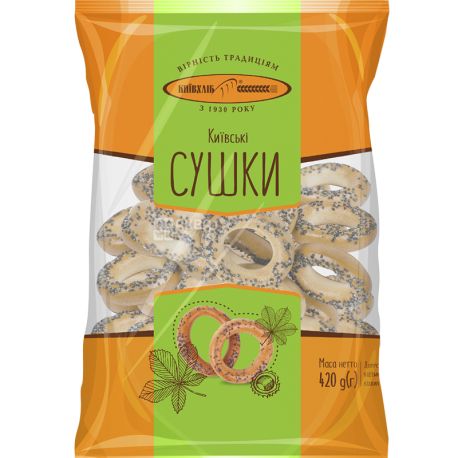 Киевхлеб, 420 г, Сушки, Киевские, С маком
