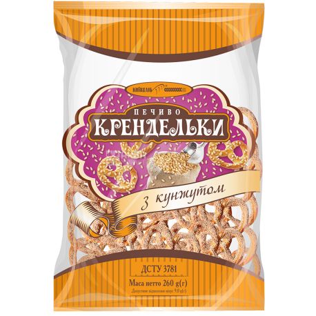 Київхліб, 260 г, Печиво, Крендельки з кунжутом