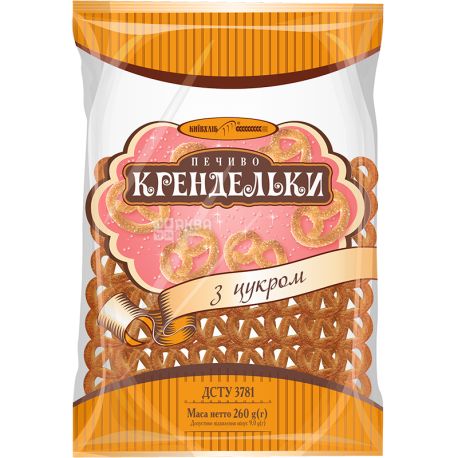 Київхліб, 260 г, Печиво, Крендельки з цукром,м/у