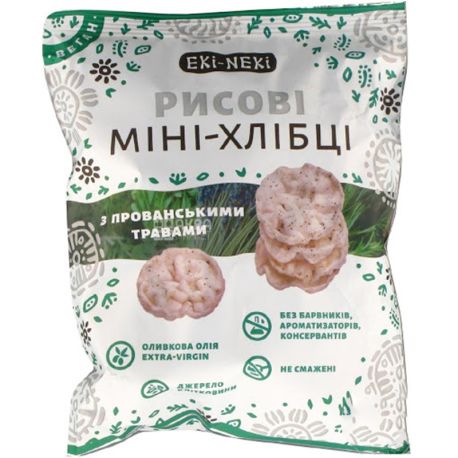 Екі-Некі, 40 г, Мини-хлебцы рисовые, с прованскими травами