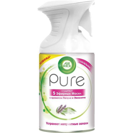Air Wick Pure, Пачули и Эвкалипт, 250 мл, Освежитель воздуха, аэрозольный