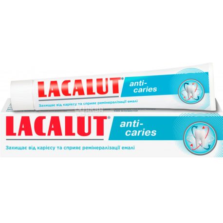 Lacalut, Anti-Caries, 75 мл, Зубна паста, від карієсу