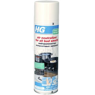 HG, Air Neutralizer for all bad smells, 400 мл, ЭйчДжи, Аэрозольный нейтрализатор неприятных запахов