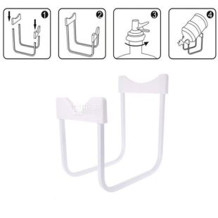 ViO, PRA-1W, Подставка наклонная под 1 бутыль с кран-клапаном в комплекте, металлическая настольная, белая