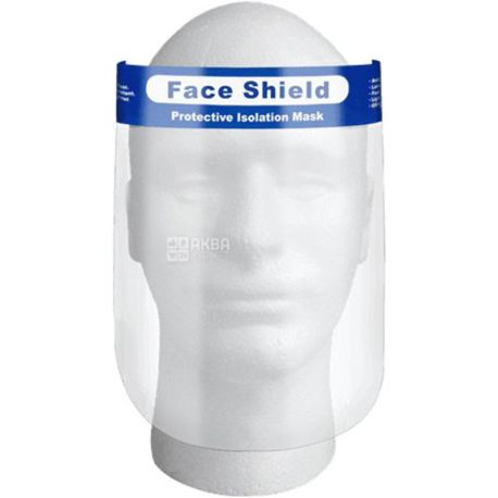 Face shield, 1 шт., Захисний екран для обличчя, пластиковий, 32х22 см