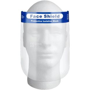 Face shield, 1 шт., Защитный экран для лица, пластиковый, 32х22 см