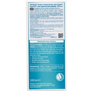 Weleda, Belebendes Haar Tonikum, 100 мл, Тоник-стимулятор при потере волос, с экстрактом розмарина