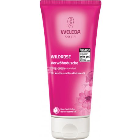 Weleda, 200 мл, Крем-гель для душа, гармонизирующий, роза
