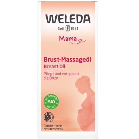 Weleda, Mother Nursing Oil, 50 мл, Масло для груди в период лактации, от растяжек