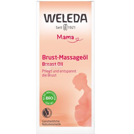 Weleda, Mother Nursing Oil, 50 мл, Олія для грудей в період лактації, від розятжок