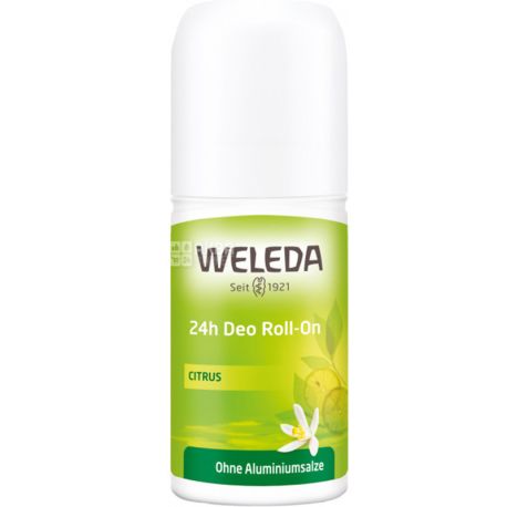 Weleda, Citrus Deodorant Roll-On 24h, 50 мл, Дезодорант Ролл-он 24 години, Цитрус