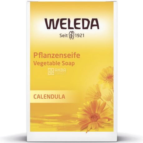 Weleda, Calendula Pflanzenseife, 100 г, Детское мыло с календулой