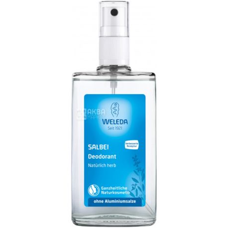 Weleda, Salbei Deodorant, 100 мл, Дезодорант для тіла з шавлією