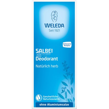 Weleda, Salbei Deodorant, 100 мл, Дезодорант для тіла з шавлією