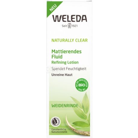Weleda, Naturally Clear Refining Lotion, 30 мл, Флюїд матирующий, для комбінованої і жирної шкіри