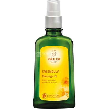 Weleda, 100 мл, Массажное масло, календула