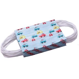 Маска защитная с принтом, трехслойная, для мальчиков, 50 шт., в ассортименте, Китай