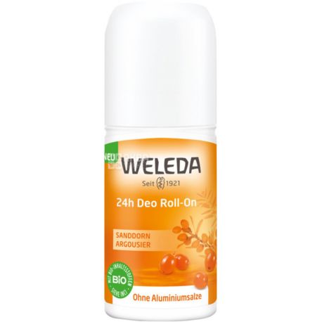 Weleda, Roll-On 24 години, 50 мл, Дезодорант-антиперспірант, обліпиха