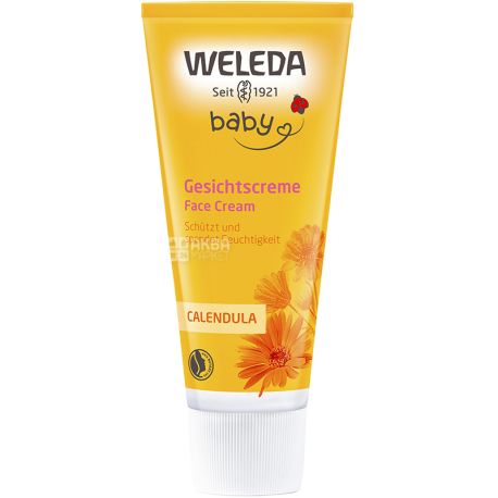 Weleda, 50 мл, Крем для обличчя, дитячий, з календулою