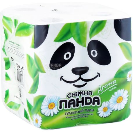 Снігова Панда, Aroma, 8 рул., Туалетний папір, Арома, 2-х шаровий