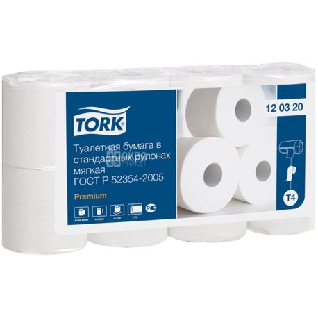 TORK premium, 8 rolls, toilet paper, double layer