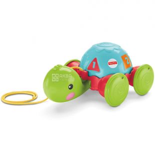 Fisher Price, Игрушка Каталка-Черепашка, пластик, детям от 12 месяцев