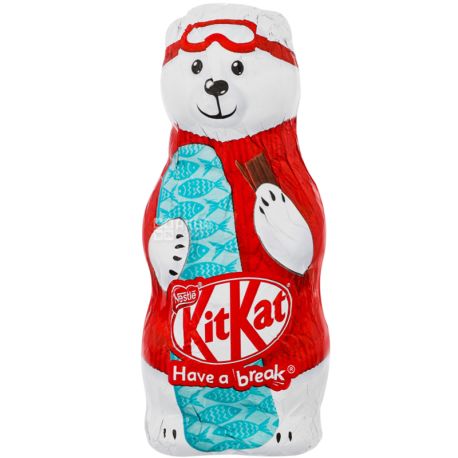 Kit Kat, Icebear, 85 г, Подарунковий набір, Білий ведмідь, шоколад молочний із злаковими пластівцями