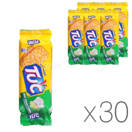 Tuc, Упаковка 30 шт х 100 г, Крекер Сметана-лук