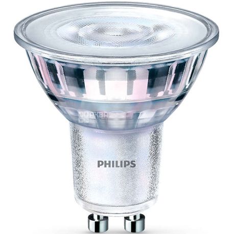 Philips, LED Spot, Лампа світлодіодна, цоколь GU10, 4.7 W, 2700 К, тепле світло, 230 V, 380 Lm