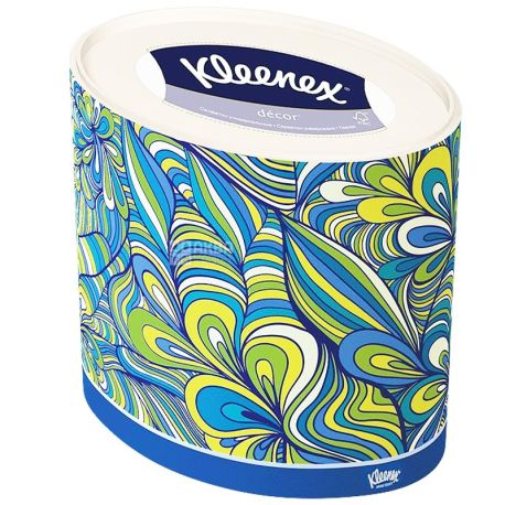Kleenex, 64 шт., салфетки, Трехслойные, Decor Oval, м/у