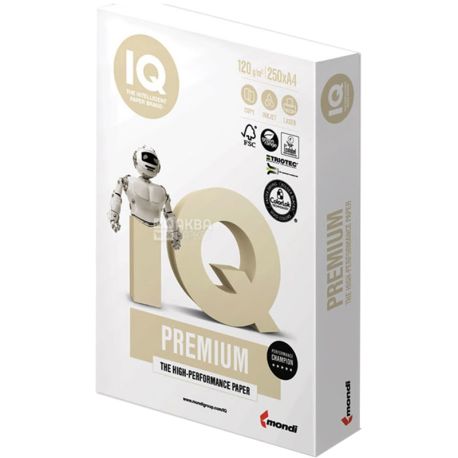 IQ Premium, 500 л, Папір А4,Клас В, 80г/м2