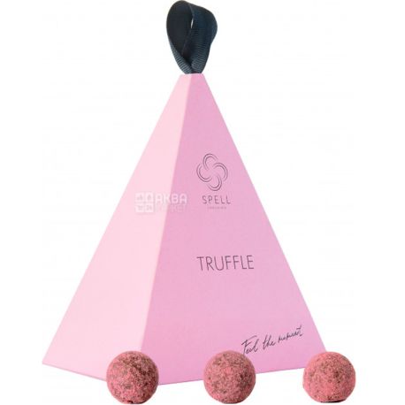 Spell, Truffle, 100 г, Цукерки, Трюфель з бальзаміком і сушеною малиною, в молочному шоколаді