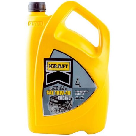 Kraft, Engine 10W-40, 4 L, Engine oil, semi-synthetic