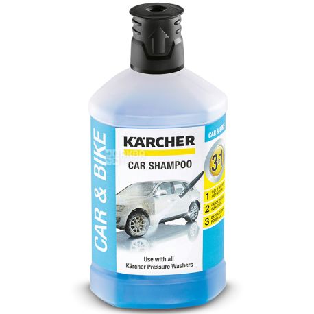 Karcher, Plug & Clean 3 в 1, 1 л, Автошампунь Керхер